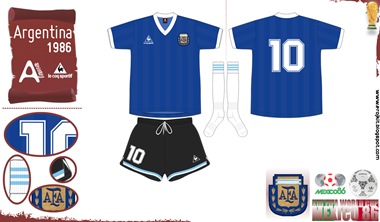 argentina 1986 away shirt